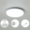 Quickway Imports White Plastic 6 in Round LED Ceiling Light Fixture for Entryway, Office, Outdoor, 6500K Daylight 20W QI004032